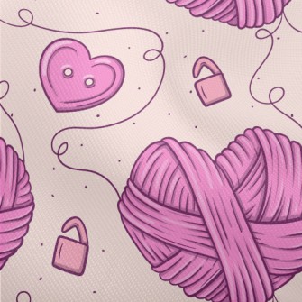 Heart Button Yarn Ball Dobby