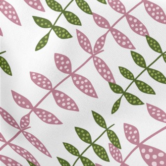 Dotted Two-color Leaves Stretch Ponte