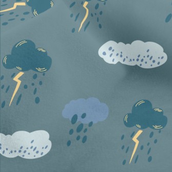 Dark Clouds With Lightning And Micro Fleece