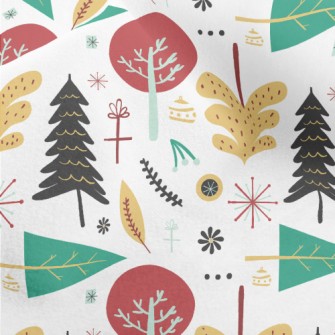 Christmas Trees In Various Sha Micro Fleece