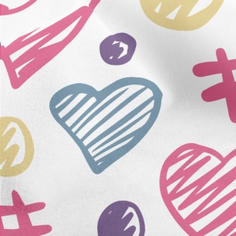 Cute Graffiti Love Heart Micro Fleece