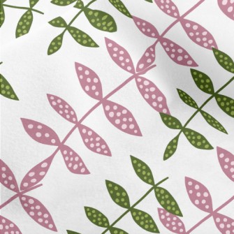 Dotted Two-color Leaves Micro Fleece