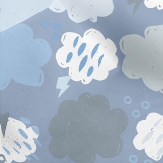 Lightning Rain Dark Clouds Micro Fleece