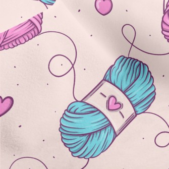 Two-color Heart Yarn Micro Fleece