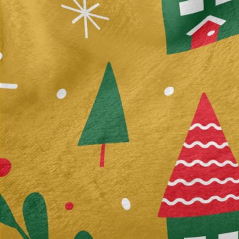 Christmas Color Small House Minky