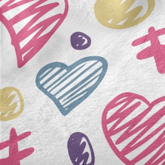 Cute Graffiti Love Heart Minky