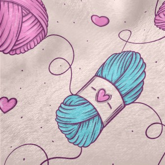 Two-color Heart Yarn Minky