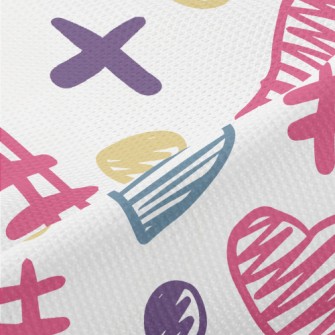 Cute Graffiti Love Heart Piqué