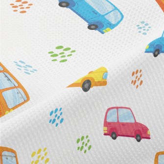 Colorful Cars And Buses Piqué