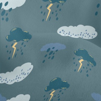 Dark Clouds With Lightning And Lightweight Performance Linen