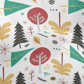 Christmas Trees In Various Sha Lightweight Performance Linen
