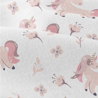 Pink Unicorn With Flowers Modern Jersey