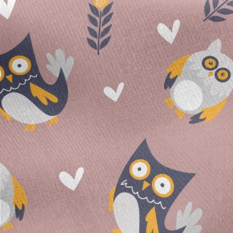 Big Eyed Owl Jersey Backed Fleece
