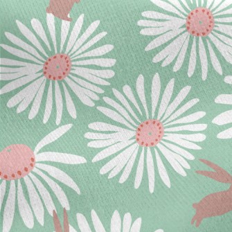 Giant Flower Bunny Jersey Backed Fleece