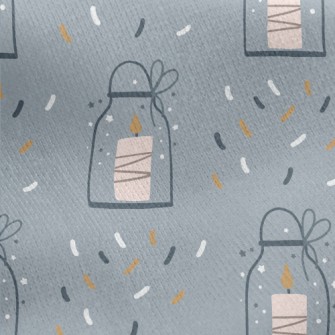 Sparkling Candle In A Bottle Jersey Backed Fleece