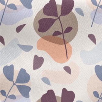 Simple Color Block Branches Jersey Backed Fleece