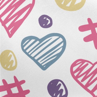 Cute Graffiti Love Heart Pongee