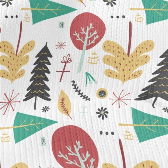 Christmas Trees In Various Sha Stretch Jersey