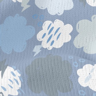 Lightning Rain Dark Clouds Stretch Jersey