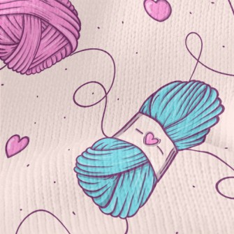 Two-color Heart Yarn Stretch Jersey