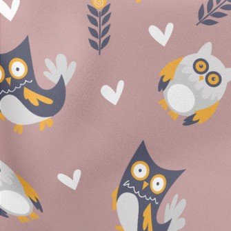 Big Eyed Owl Lightweight Cotton Poplin
