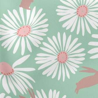 Giant Flower Bunny Lightweight Cotton Poplin