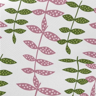 Dotted Two-color Leaves Midweight Cotton Poplin