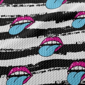 Heavy Metal Lips And Tongue Birdseye Piqué