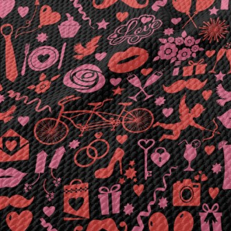 Valentine&#39;s Day Love Repre Birdseye Piqué