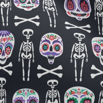 Gorgeously Painted Skull Chiffon