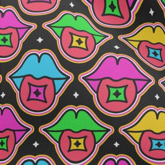 Fluorescent Lips And Tongue Chiffon
