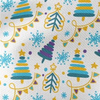 Stacked Lines Christmas Tree Waterproof Canvas
