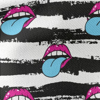 Heavy Metal Lips And Tongue Waterproof Canvas