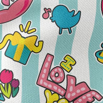 I Love You Cartoon Waterproof Canvas