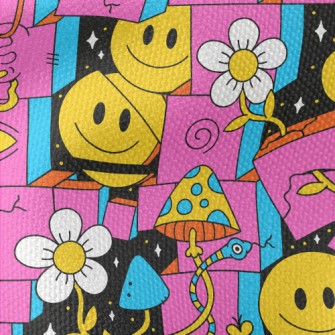 Weird Smiley Eyes And Ears Waterproof Canvas