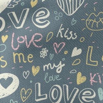 Kiss My Love Waterproof Canvas