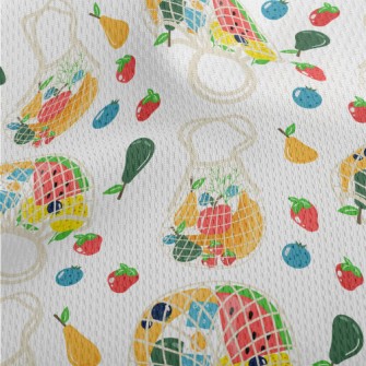 Eco-friendly Fruit Shopping Ba Athletic Mesh Flat Back