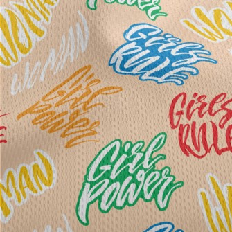 Creative Feminist Text Athletic Mesh Flat Back