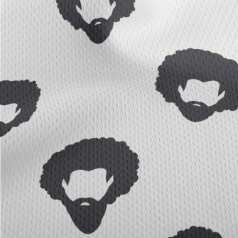 Explosion Black Head Beard Athletic Mesh Flat Back