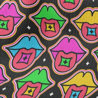 Fluorescent Lips And Tongue Terry