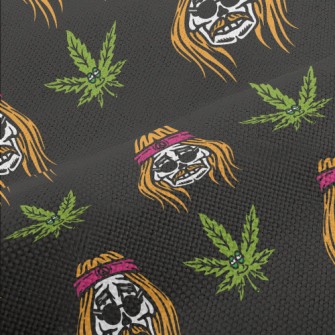 Marijuana Leaf And Hippie Skul Performance Linen