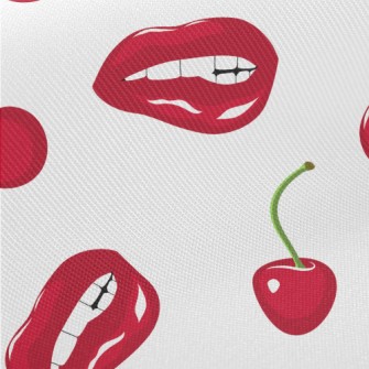 Big Red Lip Cherry Twill