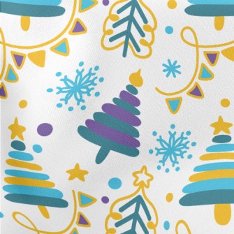Stacked Lines Christmas Tree Stretch Ponte