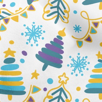 Stacked Lines Christmas Tree Micro Fleece