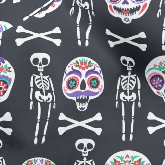 Gorgeously Painted Skull Micro Fleece