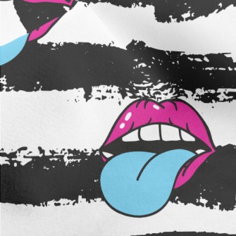 Heavy Metal Lips And Tongue Micro Fleece