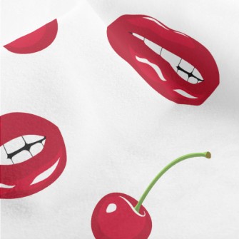 Big Red Lip Cherry Micro Fleece