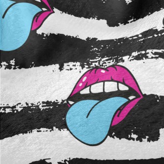 Heavy Metal Lips And Tongue Minky