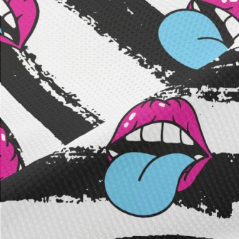 Heavy Metal Lips And Tongue Piqué