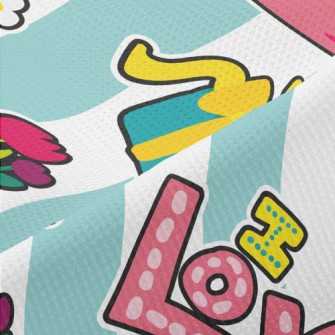 I Love You Cartoon Piqué
